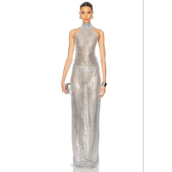 The New Arrivals by Ilkyaz Ozel Zada Skirt in Elmas 34 Womens Crystal Maxi - Picture 6 of 17